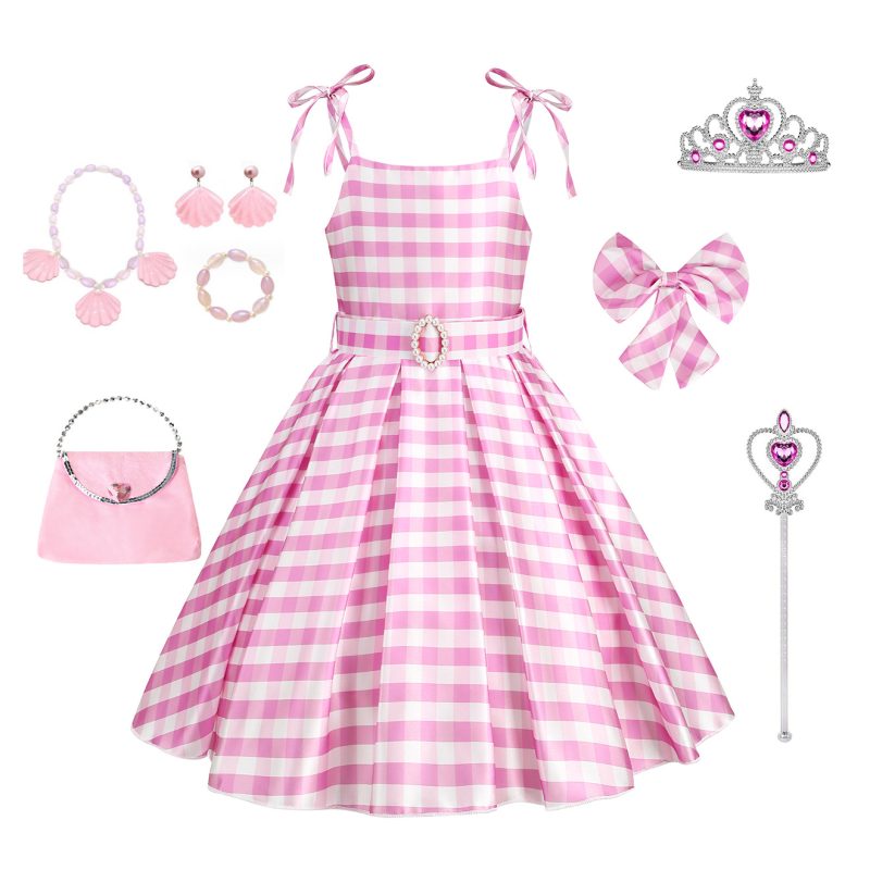 XYYEA Barbie pink suspender dress