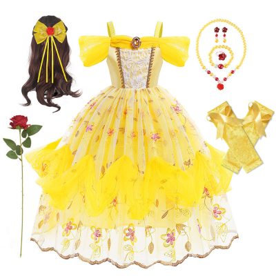 XYYEA Beauty and the Beast Princess Belle Dress