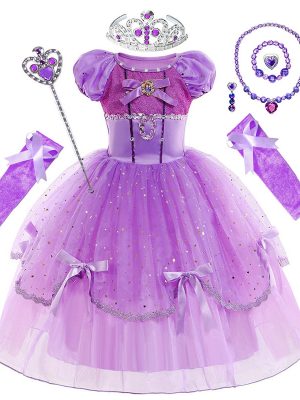 XYYEA Sofia Girls Mesh Puffy Princess Dress