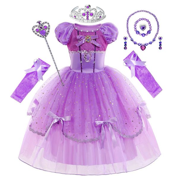 1-1 XYYEA Sofia Girls Mesh Puffy Princess Dress