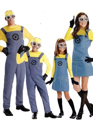 XYYEA Family Novelty Cosplay Deguisement Bob Minions Jumpsuit Outfit Minions Costume