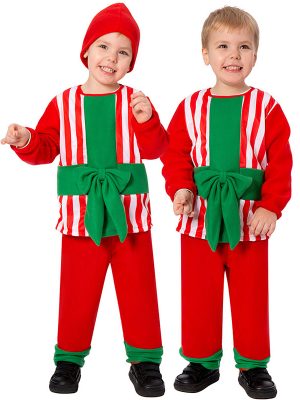 XYYEA Boy Gift Christmas Cosplay Costume Stripe Long Sleeve Sets Children's Gift Box Costume