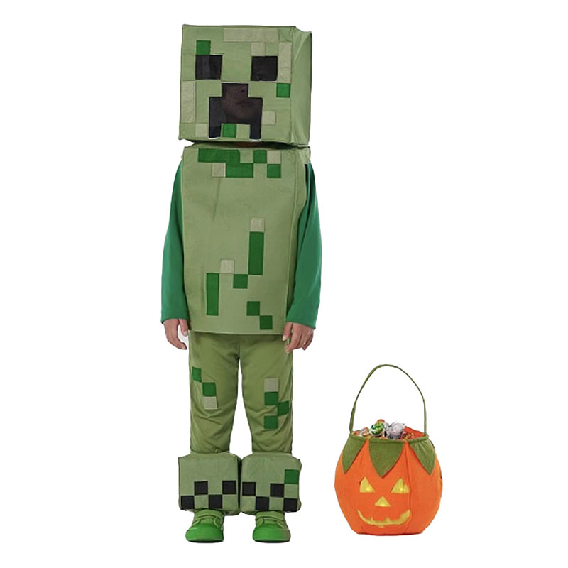 XYYEA Carnival Cosplay My World Unisex Steve Printed Jumpsuit Game Costume