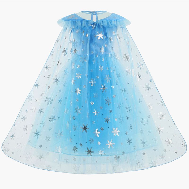XYYEA Frozen Princess Elsa blue short-sleeved dress