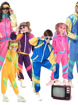 XYYEA Disco Dance Costume for Children Hippie Clothes Tracksuit for Girls Boys