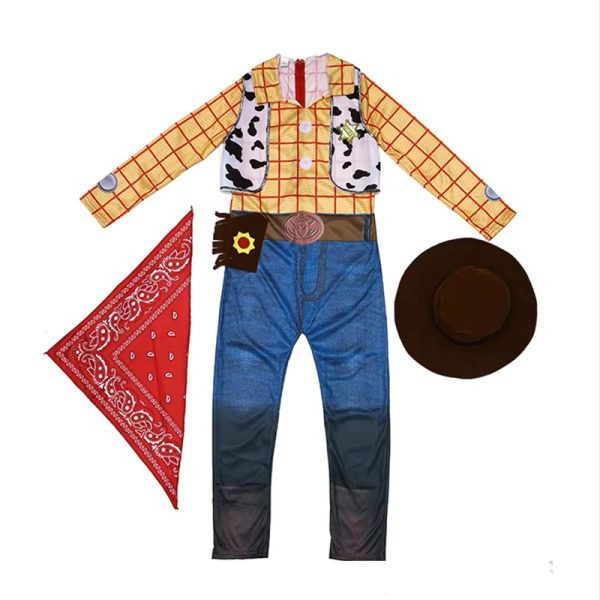 Detail-03 XYYEA Buzz Light year Costume Onesie Children's Cowboy Woody Cosplay Costume