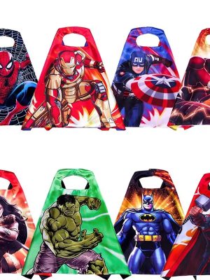 XYYEA 70cm Custom Superhero Spiderman Cosplay Kids Hero Cape Costume