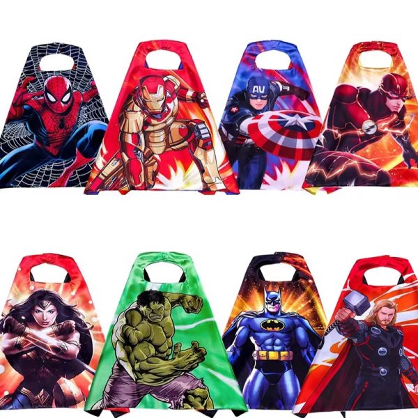 XYYEA 70cm Custom Superhero Spiderman Cosplay Kids Hero Cape Costume