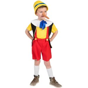XYYEA Pinocchio Costume Kids Funny Birthday Party Clothes Cartoon Character Cosplay Costume