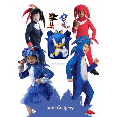 XYYEA Children's Day Sonic Dress up Performance Costume Cosplay Sonic Kids Costume