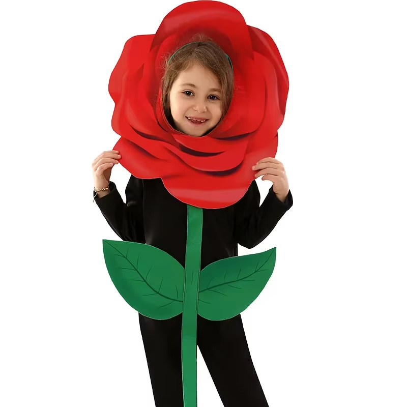 XYYEA Valentines Day Outfit Rose Romper Dress Birthday Costume For Valentine's Day Outfits