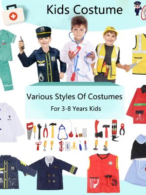 XYYEA Children's Professional Cartoon Character Cosplay Costume Set With Toys Props