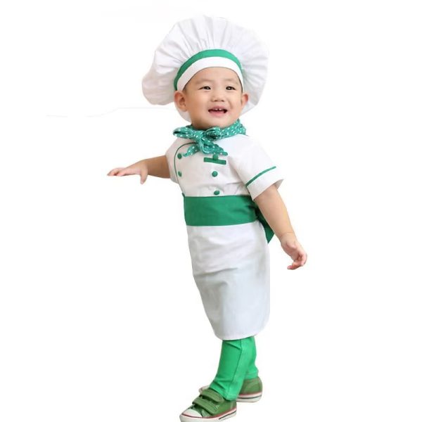 XYYEA Kitchen Roleplay Uniform Kids Chef Apron Cook Cosplay Costume with Hat