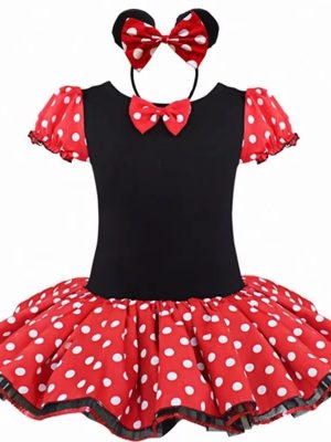 XYYEA Christmas Halloween Polka Dots Birthday Party Clothes Girls Tutu Dress
