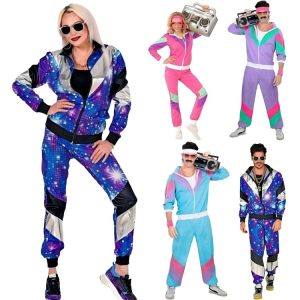 XYYEA Women Men 1980s Disco Hippie Costume Hippies Suits For Adult