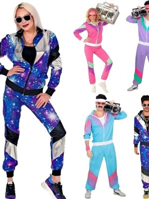 XYYEA Women Men 1980s Disco Hippie Costume Hippies Suits For Adult