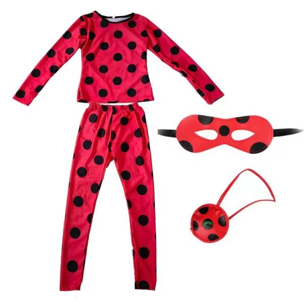Main-02 XYYEA Halloween Ladybug Girl Costume Black Cat Costume Children's Ladybug Onesie