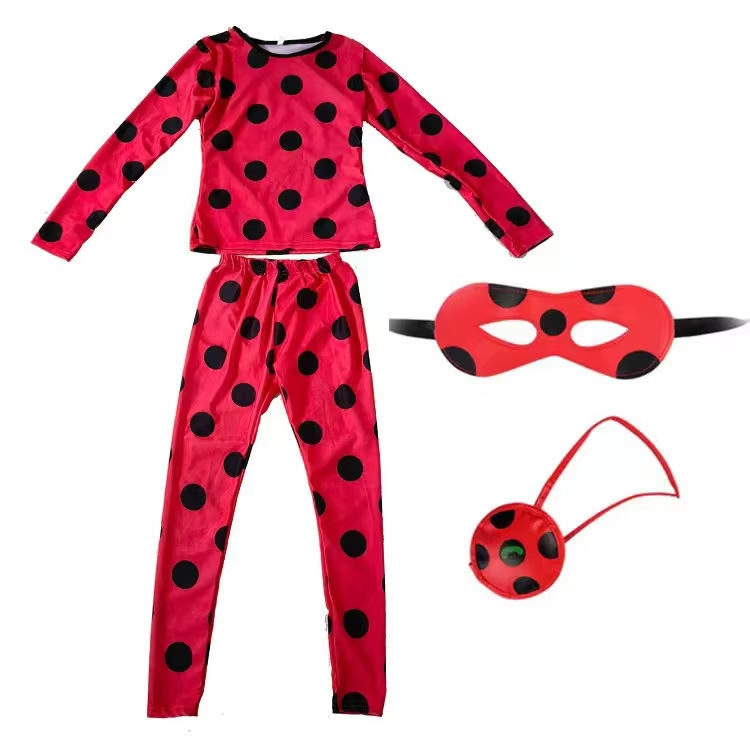 XYYEA Halloween Ladybug Girl Costume Black Cat Costume Children's Ladybug Onesie