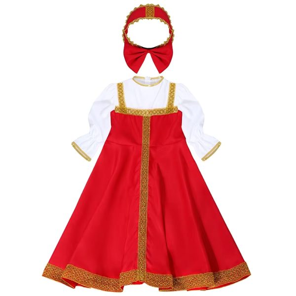 XYYEA Russian Traditional Dance Dress Kids Girls Boy Performance Costume
