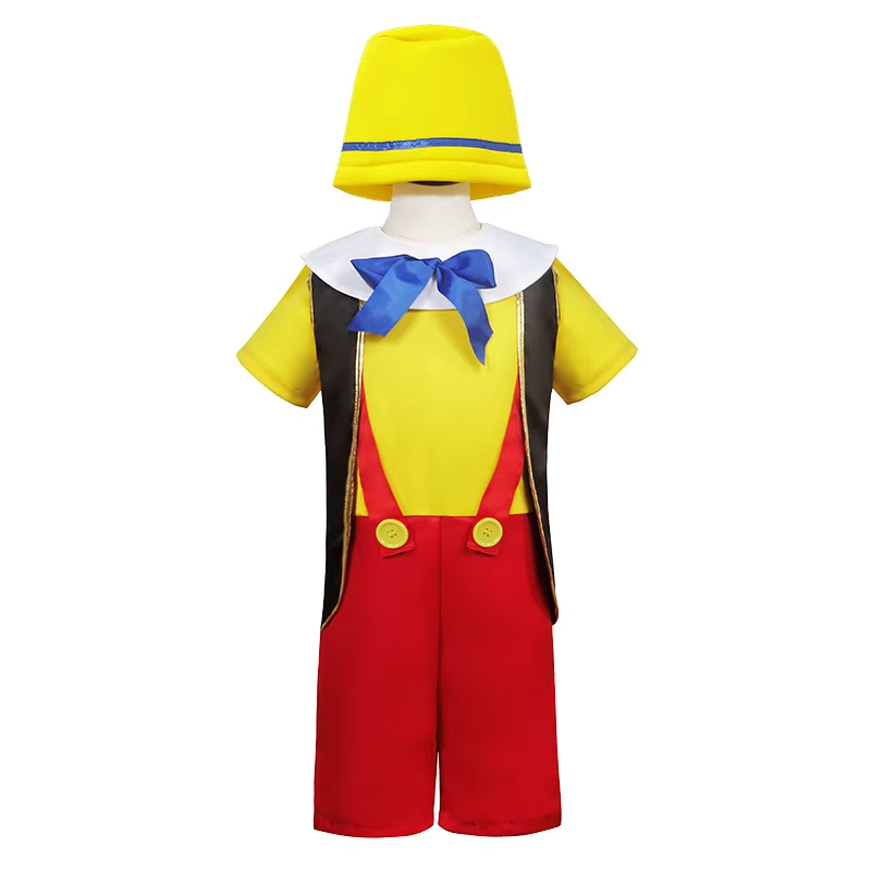 XYYEA Pinocchio Costume Kids Funny Birthday Party Clothes Cartoon Character Cosplay Costume