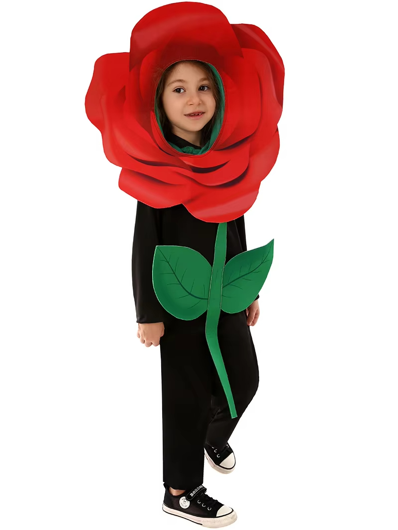 XYYEA Valentines Day Outfit Rose Romper Dress Birthday Costume For Valentine's Day Outfits
