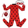 XYYEA Halloween Ladybug Girl Costume Black Cat Costume Children's Ladybug Onesie