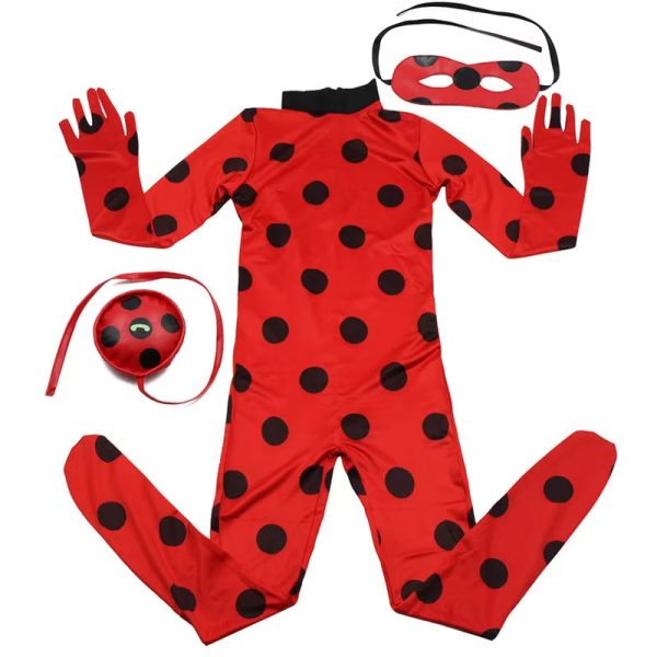 Main-03 XYYEA Halloween Ladybug Girl Costume Black Cat Costume Children's Ladybug Onesie