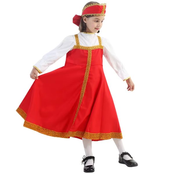 XYYEA Russian Traditional Dance Dress Kids Girls Boy Performance Costume