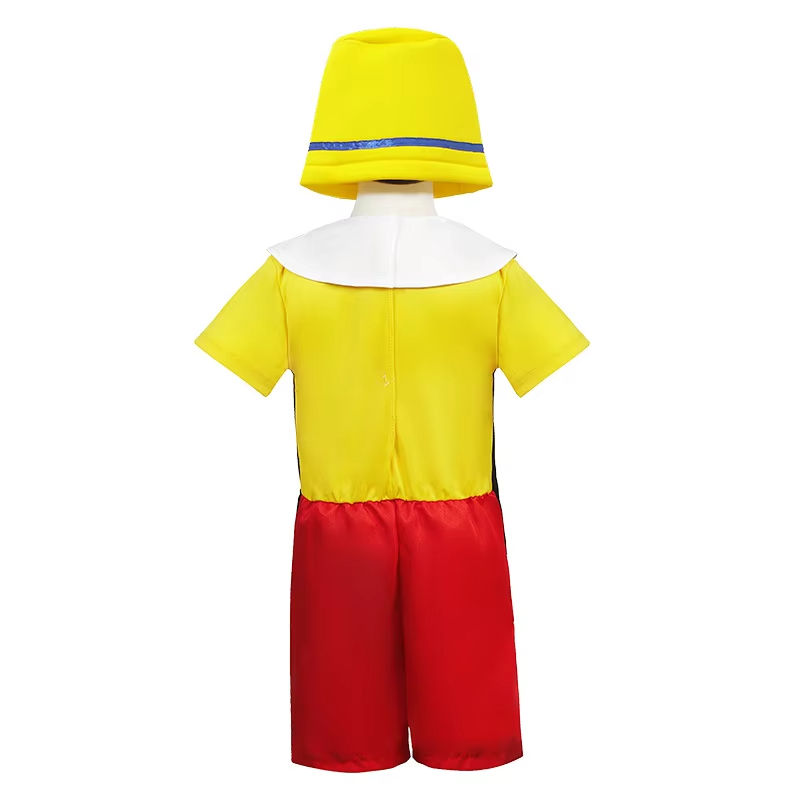 XYYEA Pinocchio Costume Kids Funny Birthday Party Clothes Cartoon Character Cosplay Costume
