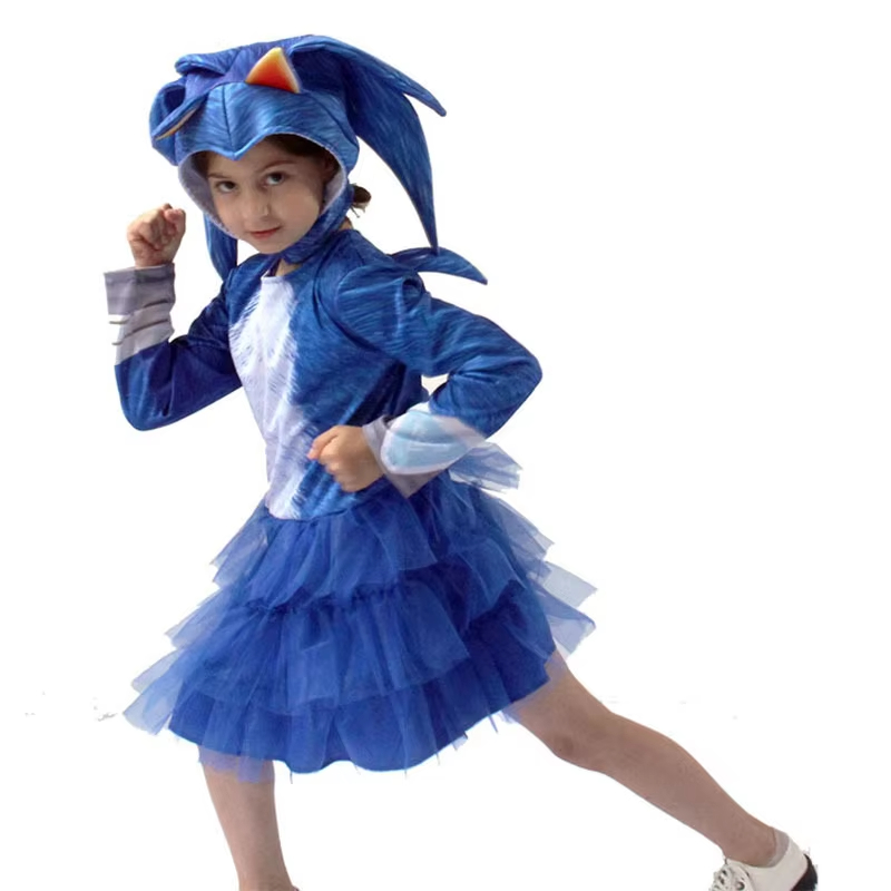 XYYEA Children's Day Sonic Dress up Performance Costume Cosplay Sonic Kids Costume