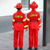 XYYEA Fireman Suits Career Day Kids Firefighter Costume with Helmet & Toy