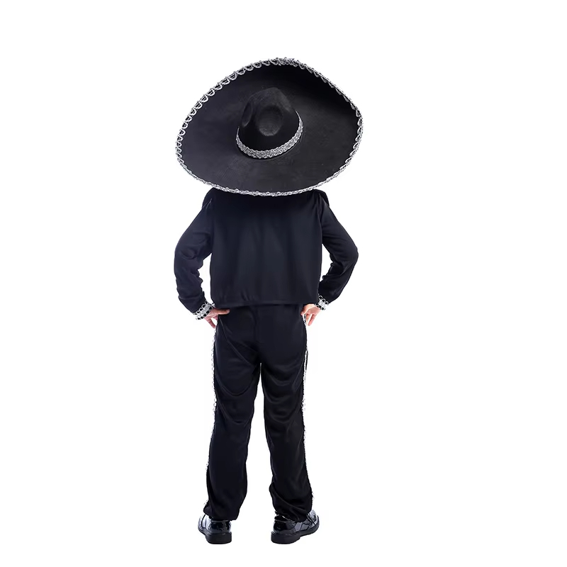 XYYEA Traditional Mexican Ethnic Mariachi Amigo Matador Dancer Kids Carnival Party Costumes