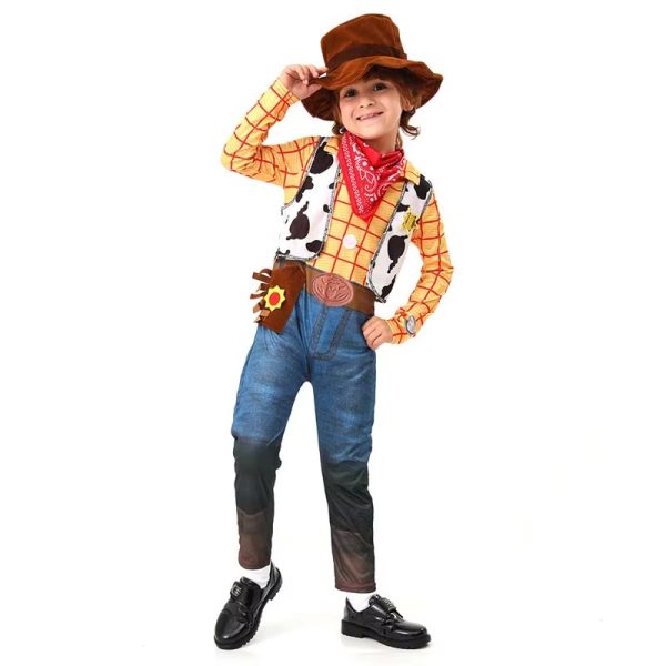Main-04 XYYEA Buzz Light year Costume Onesie Children's Cowboy Woody Cosplay Costume