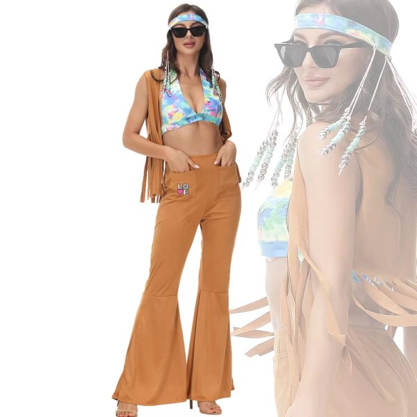 XYYEA Disco Hippies Cosplay Costumes 70's 80's Hippies Dance Party