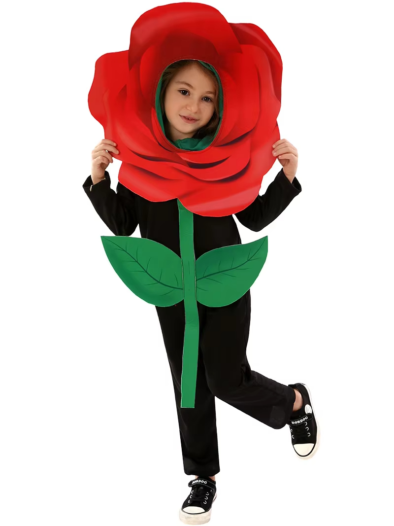 XYYEA Valentines Day Outfit Rose Romper Dress Birthday Costume For Valentine's Day Outfits