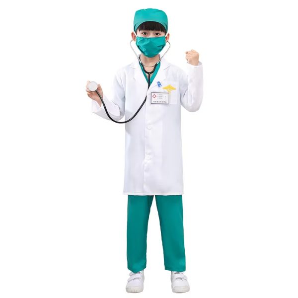 Main-05 XYYEA Career Day Outfit For Kids White Coat Nurse Role Play Cosplay Costume