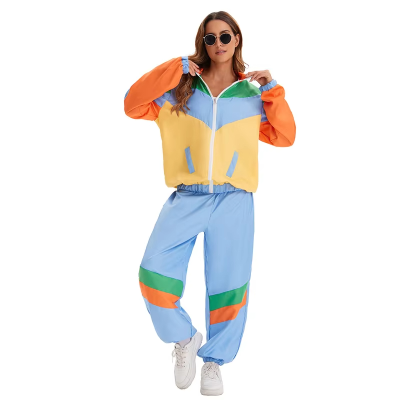 XYYEA Women Men 1980s Disco Hippie Costume Hippies Suits For Adult