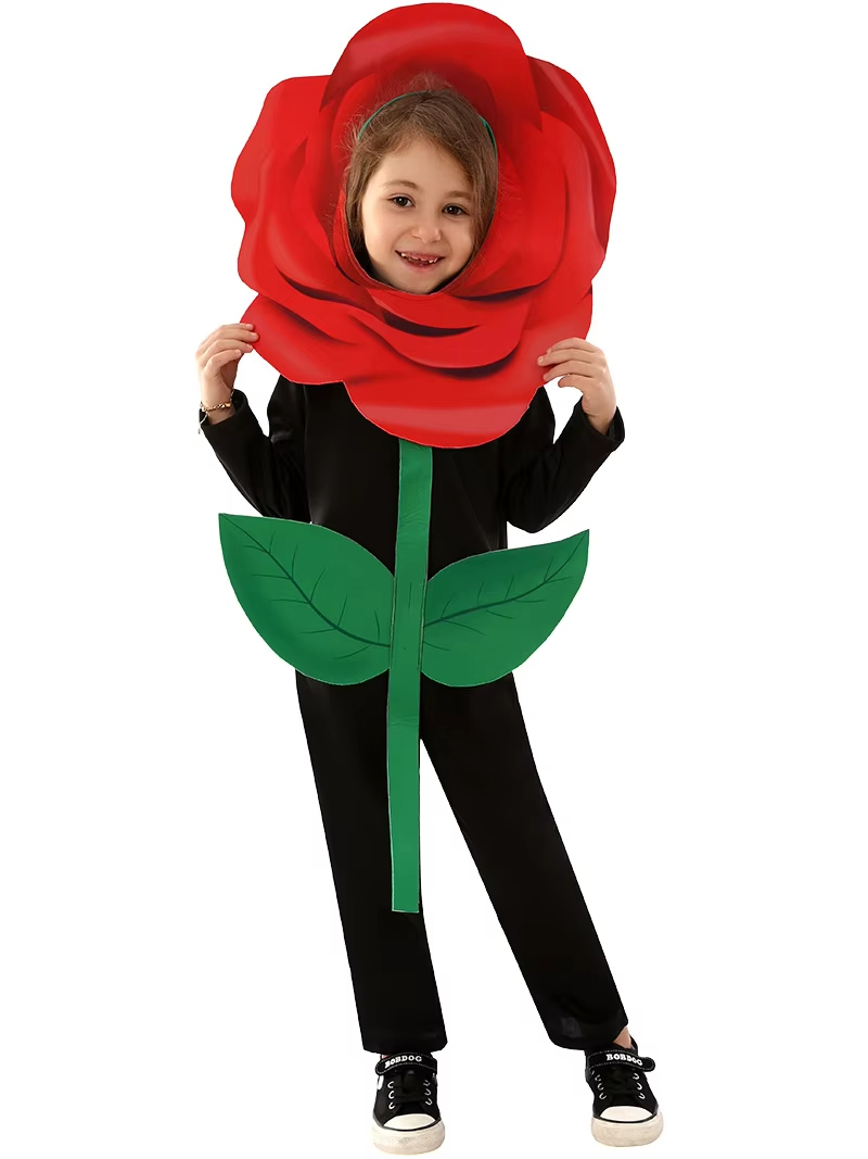 XYYEA Valentines Day Outfit Rose Romper Dress Birthday Costume For Valentine's Day Outfits