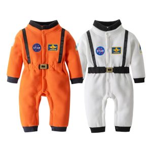 XYYEA Baby Astronaut Costume Space Suit Baby Boy's Long Sleeve Onesie Spaceman