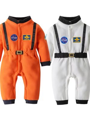 XYYEA Baby Astronaut Costume Space Suit Baby Boy's Long Sleeve Onesie Spaceman
