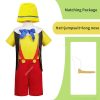 XYYEA Pinocchio Costume Kids Funny Birthday Party Clothes Cartoon Character Cosplay Costume