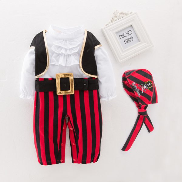 XYYEA Sea Captain Carnival Pirate Cosplay Costume Baby Romper Boys Bodysuits