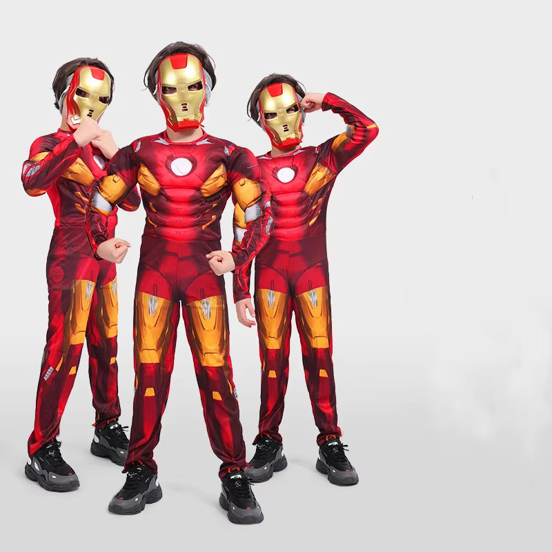 XYYEA Halloween Iron Man Super Man Clothing Spider Bat Man Thor Captain Kids Costume
