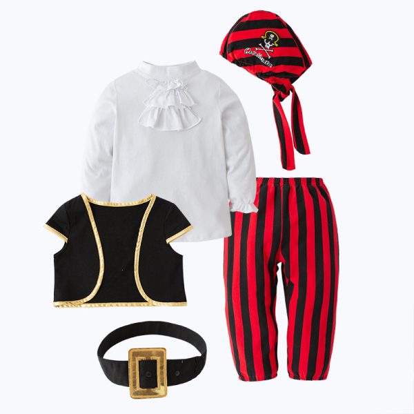 XYYEA Sea Captain Carnival Pirate Cosplay Costume Baby Romper Boys Bodysuits