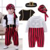 XYYEA Sea Captain Carnival Pirate Cosplay Costume Baby Romper Boys Bodysuits