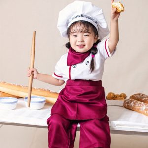 XYYEA Children's Kindergarten Career Day Chefs Restaurant Kids Cooking Chef Costume