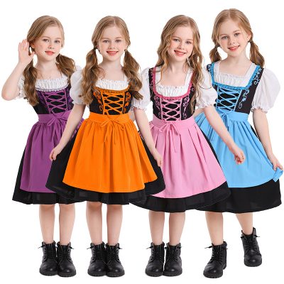 XYYEA Fancy Kids Dirndl Dress Maid German Beer Festival Girls Oktoberfest Dress