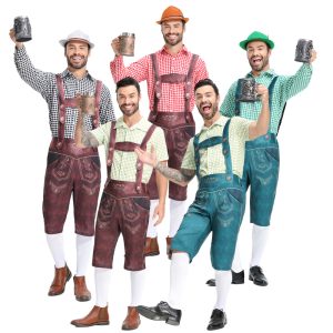 XYYEA German Party Overall Bavarian Traditional Festival Men Oktoberfest Beer Costume