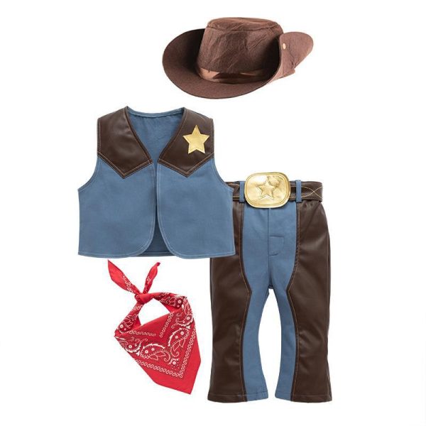 主图-02 XYYEA Halloween Party Cos Suit Western Cowboy Children's Holiday Role-play Costume