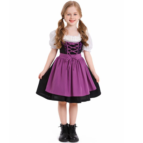 XYYEA Fancy Kids Dirndl Dress Maid German Beer Festival Girls Oktoberfest Dress